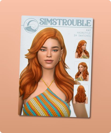 Sims 4 Hairstyle CC: KAY 70   S Layered Hair By Simstrouble Sims4cc Hairstyles, Hair Sims 4 Cc, Zendaya Hair, 4 Hairstyles, Sims 4 Cc Download, Model Nails, Best Sims, Hair Food, Sims 4 Cc