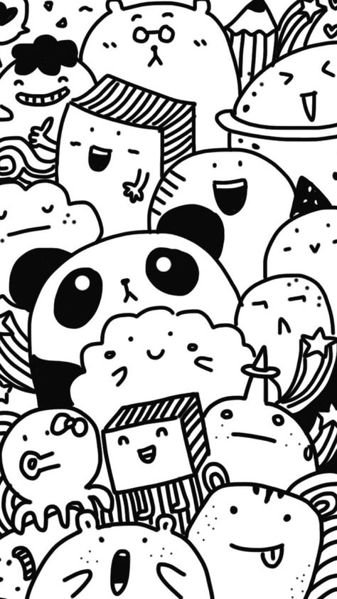 wallpaper. Doddle Art, Manga Coloring Book, Kraf Kertas, Doodle Art Drawing, Friends Art, Drawing Wallpaper, Doodle Coloring, Easy Doodles Drawings, Cartoon Coloring Pages