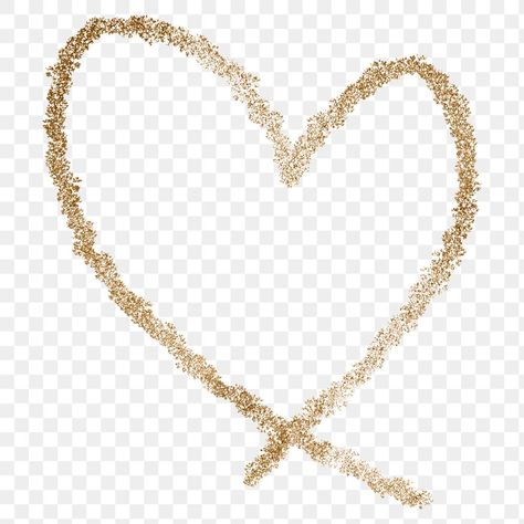 Gold Glitter Heart, About Heart, Happy Birthday Frame, Birthday Frames, Glitter Gold, Glitter Hearts, Heart Love, Free Illustrations, Digital Sticker