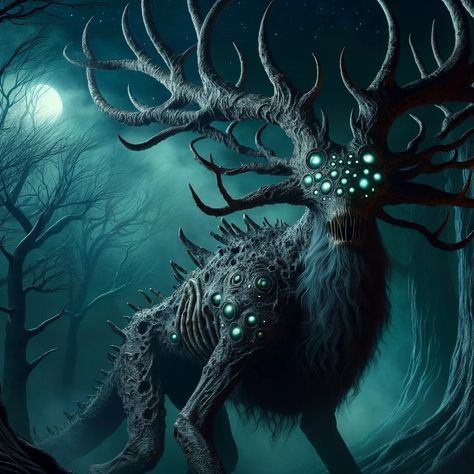 Embrace the terror of the unknown with this Lovecraftian deer monster. Twisted antlers, glowing eyes, and an otherworldly aura make this creature both fascinating and horrifying. Perfect for your dark fantasy collection. 🦌🌌👁️ #LovecraftianHorror #FantasyArt #DarkForest #Lovecraftian, #HorrorArt, #DeerMonster, #DarkFantasy, #EerieGlow, #TwistedAntlers, #GlowingEyes, #NightmareFuel, #FantasyCreatures, #MysticalForest, #SpookyArt, #FantasyHorror, #CreepyScene, #DarkArt, #Macabre Fantasy Dark Creature, Deer Monster Art, Dark Fantasy Animals, Evil Fantasy Creatures, Fantasy Creatures Art Dark, Creepy Deer Art, Fantasy Horror Creatures, Dark Fantasy Monster, Scary Monster Art