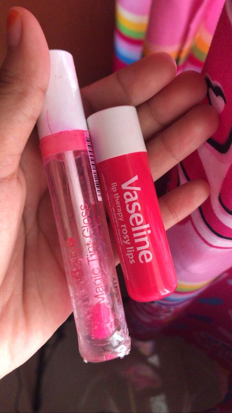 Lip Therapy Aesthetic, Vaseline Lip Gloss, Pink Vaseline, Vaseline Lip Care, Therapy Aesthetic, Lip Gloss Pink, Vaseline Lip Therapy, Lip Therapy, Vaseline Lip