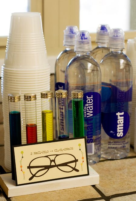 Nerd party ideas--smart water! Cute Phd Graduation Party, Phd Party, Nerd Birthday, Thirty Party, Beauty And The Geek, Nerd Party, Geek Party, Phd Graduation, Science Party