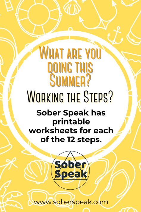 Sober Speak offers free printable 12-step worksheets. 12 Steps Recovery Worksheets, Aa Steps, 12 Step Worksheets, Moral Inventory, Prayer Topics, 12 Steps Recovery, Communication Networks, 12 Step, Behavioral Health