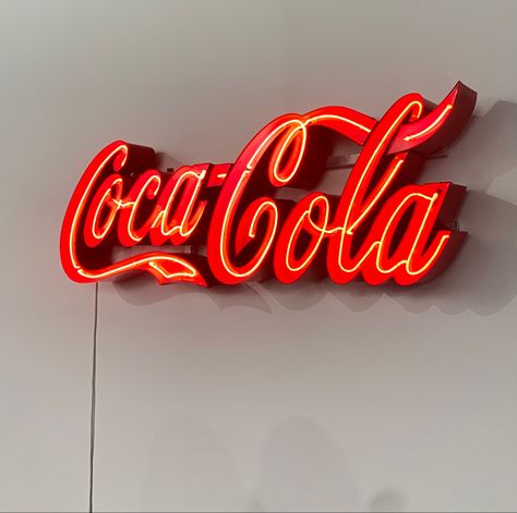 coca cola neon light Coca Cola Commercial, Pub Logo, Coca Cola Light, Innovation Center, Always Coca Cola, Coca Cola Bottles, Bid Day Themes, Apt Ideas, Vintage Neon Signs