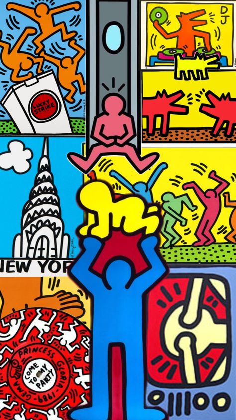 Keith haring #keithharing #haring Keith Haring Wallpaper, Keith Haring Prints, Wallpaper Rick And Morty, Y2k Drawings, Keith Haring Art, Neo Pop, Haring Art, Art Alevel, Wallpaper Ios