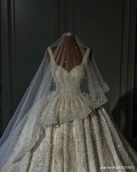 Fluffy Wedding Dress, Queen Wedding Dress, Dream Wedding Reception, Big Wedding Dresses, Glitter Wedding Dress, Princess Bridal Gown, Extravagant Wedding, Dream Wedding Decorations, Wedding Dresses Cinderella