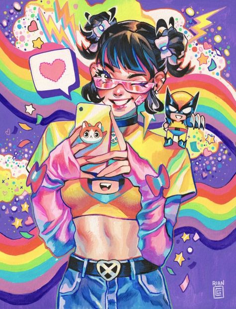 BrowseTheStacks Lisa Frank Aesthetic, Jubilee Art, Jubilee Xmen, Frank Aesthetic, Marvel Jubilee, Jubilation Lee, Xmen Movie, Xmen Art, X-men