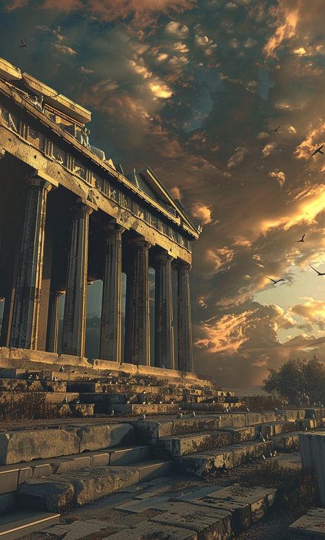 Roman Greek Aesthetic, Ancient Civilization Aesthetic, Greek Architecture Wallpaper, Greek Astethic, Greek Mythology Art Wallpaper, Greek Mythology Aesthetic Background, Greek Mythology Wallpaper Desktop, Greek History Aesthetic, Mount Olympus Aesthetic