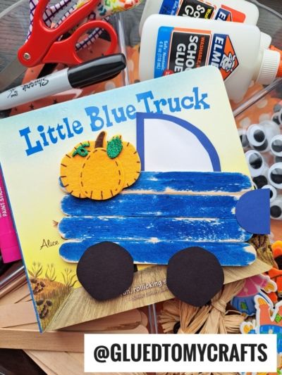 Truck Painting Ideas, Fun Rainy Day Activities, Time Craft, Little Blue Truck, Truck Crafts, Transportation Unit, Paper Bag Crafts, Fun Halloween Crafts, Blue Truck