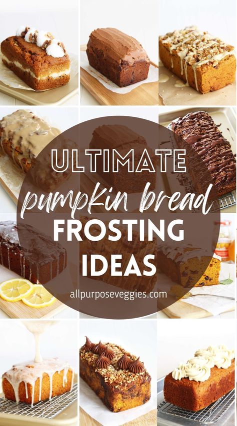 We've explored Pumpkin Bread Filling Ideas, so what next? Here's how you can get creative with your presentation of your pumpkin bread creations with these 15+ delectable icing, frosting, and topping variations that will transform your favorite pumpkin bread recipe from ordinary to extraordinary. #pumpkinbread #fallbaking #pumpkinrecipes #frosting #icing #glaze Pumpkin Bread Topping Recipe, Pumpkin Bread With Topping, Pumpkin Bread With Glaze Topping, Pumpkin Bread With Pecan Topping, Glazed Pumpkin Bread, Frosted Pumpkin Bread, Pumpkin Bread Glaze Recipe, Iced Pumpkin Bread, Pumpkin Bread Icing Recipe