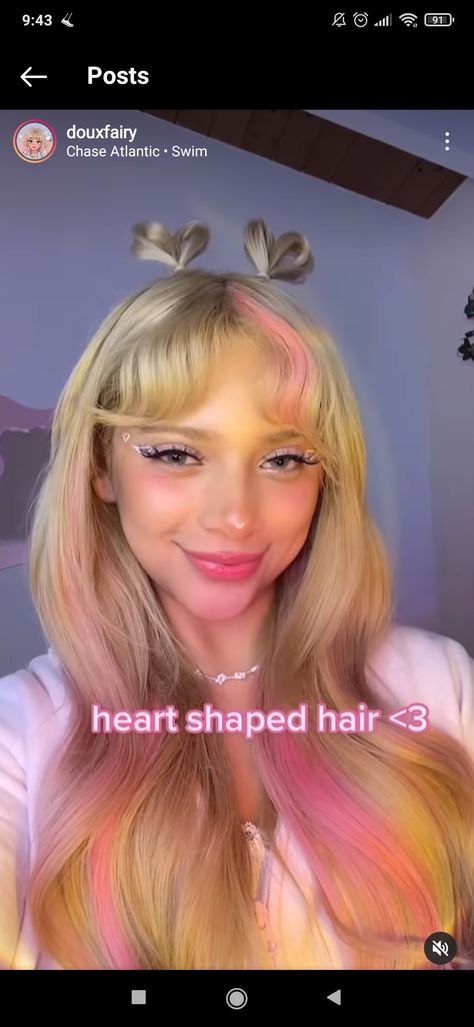 Heart Hairstyle Pigtails, Different Types Of Pigtails, Alt Hairstyles Pigtails, Heart Shaped Pigtails, Alt Pigtails, Kpop Concert Hairstyles, Heart Shaped Hairstyles, Heart Pigtails, Pigtails Drawing