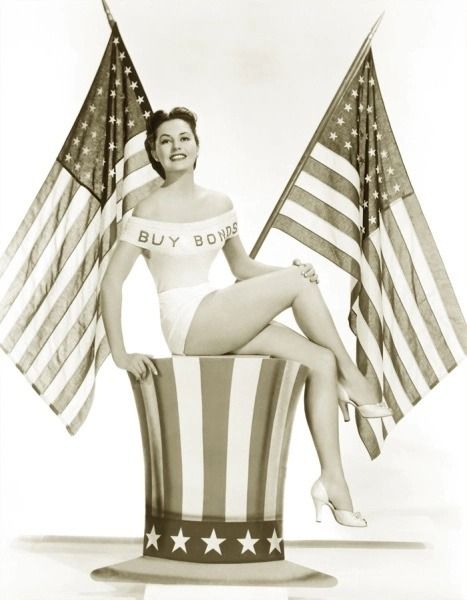 Cyd Charisse wants you to Buy Bonds this... | Citizen Screen Cyd Charisse, Jeanne Crain, Hollywood Vintage, American Flags, Actrices Hollywood, Happy 4 Of July, Golden Age Of Hollywood, Vintage Pinup, Vintage Vogue