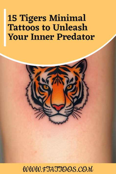 Learn how 15 minimal tiger tattoos can embody your strength and individuality—discover the perfect design that resonates with your personal journey. Mama Tiger Tattoo, Tiger Head Tattoo, Tiger Silhouette, Negative Space Tattoo, Tiger Tattoos, Cubs Tattoo, Minimal Tattoos, Watercolor Tiger, Minimal Tattoo Design