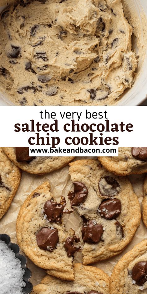 Salted Double Chocolate Chip Cookies, Whiskey Chocolate Chip Cookies, Chocolate Chip Cookies With Salted Butter, Sea Salt Chocolate Chunk Cookies, Guittard Chocolate Chip Cookies, Sea Salt Chocolate Chip Cookies Recipes, Chocolate Chip Cookies With Sea Salt, Chocolate Chip Sea Salt Cookies, Chocolate Chip Cookies Salted