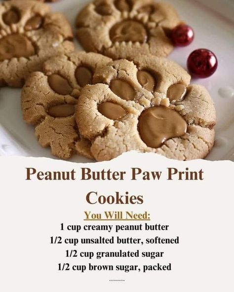 Homemade and Lovin It | Peanut Butter Paw Print Cookies 🐾🍪 | Facebook Peanut Butter Paw Print Cookies, Paw Print Cookies, Paw Cookies, Peanut Butter Kiss, Homemade Candy, Homemade Candies, Cookies Ingredients, Creamy Peanut Butter, Chocolate Cookies