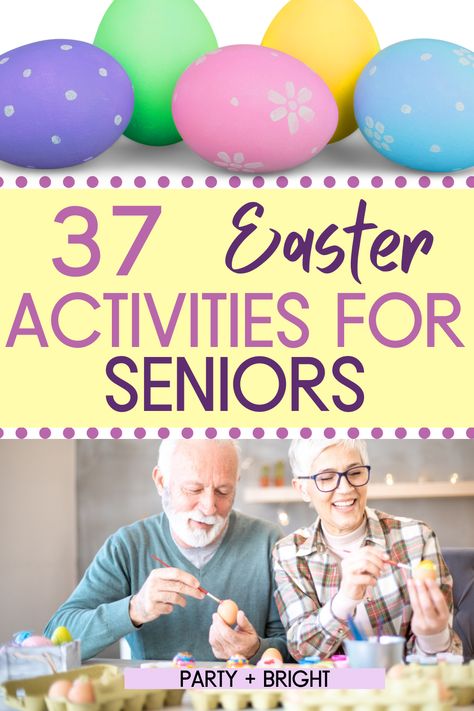 Easter Craft For Senior Citizens, Crafts For April For Seniors, Senior Easter Activities, Activities For Easter For Adults, Easter Senior Living Activities, Fun Activities For Nursing Home Residents, Easter Ideas For Nursing Home Residents, April Nursing Home Activities, Games For Elderly Nursing Homes Assisted Living