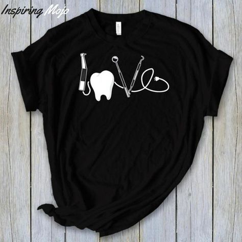 Dental Hygienist School, Dental Wallpaper, Dental Assistant Shirts, Dentist Office Design, Dental World, Dental Assistant Gifts, Dental Shirts, Dental Jokes, Dental Hygiene School