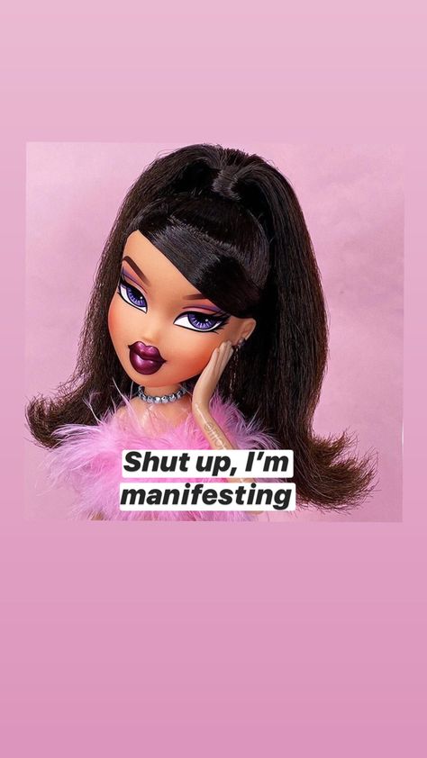 Motivational Bio For Instagram, Bratz Dolls Quotes, Screenlock Wallpapers, Bratz Quotes Dolls, Bratz Affirmations, Wallpaper Relatable, Bratz Quotes, Bratz Baddie, Bratz Mood