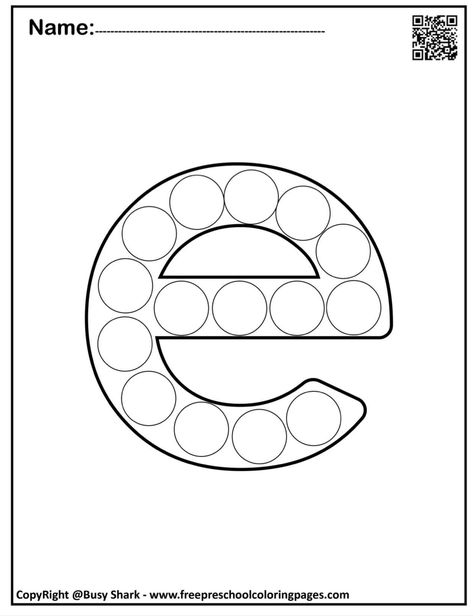 Abc For Toddlers, Letter E Craft, Coloring Pages Preschool, Letter A Coloring Pages, Preschool Patterns, Learn Alphabet, Dot Marker Activities, Mickey Mouse Coloring Pages, Abc Coloring Pages