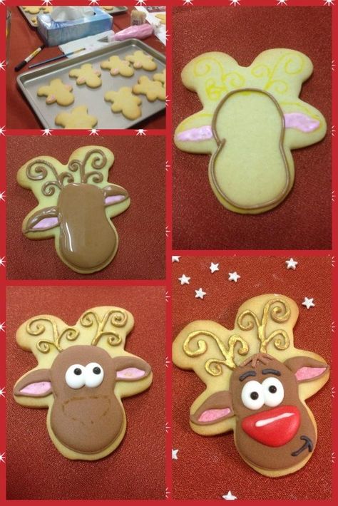 How to Make a Reindeer | Cookie Connection Holiday Baking Christmas, Reindeer Cookies, Bread Cookies, Cookie Connection, Ginger Bread Cookies Recipe, Cupcakes Decorados, Xmas Cookies, Christmas Cookies Decorated, Christmas Sugar Cookies