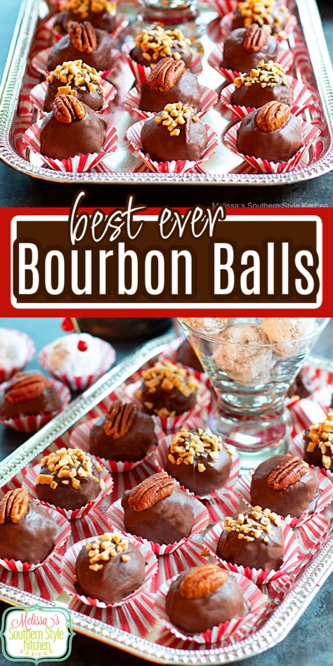 Bourbon Balls Bourbon Ball, Bourbon Snacks, Easy Rum Balls, Bourbon Truffles Recipe, Alcohol Balls Recipe, Boozy Candy Recipes, Holiday Chocolate Desserts, Bourbon Fudge, Bourbon Party Food