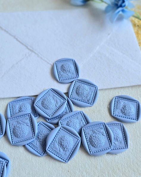 When in doubt, add a wax seal 💙💙💙 Ft. Hydrangea postage in cornflower blue #somethingblue #bluehydrangea #weddinghydrangeas #blueflowers #somethingbluebridal #weddingdetails #weddingcalligrapher #inkspiringletters #waxseallove #weddingplanningideas Cornflower Blue Wedding, Handmade Stationary, Wedding Cruise, Something Blue Bridal, Cruise Wedding, Engagement Inspiration, Blue Hydrangea, Wedding Beauty, Wax Seal