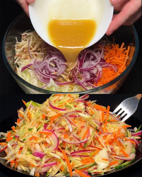 Crisp Cabbage and Apple Detox Salad Detoxing Salads, Carrot Cabbage Salad Recipes, Cabbage And Carrot Recipes, Apple Cabbage Salad Recipes, Raw Cabbage Recipes, Cabbage Salad Recipes Healthy, Cabbage Salad With Apples, Cabbage And Apple Salad Recipes, Detox Salad Recipes