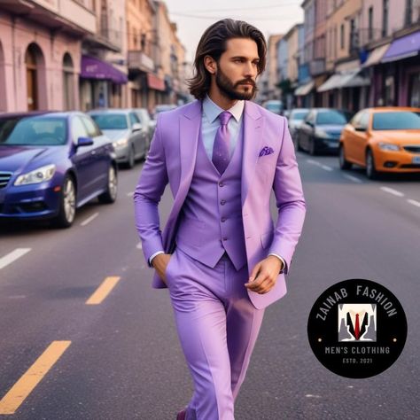 3 Piece Suits For Men, Trending Suits, Gentleman Suit, Homecoming Suits, Suits Formal, Purple Suits, Purple Coat, Wedding Suits Groom, Tailored Suit