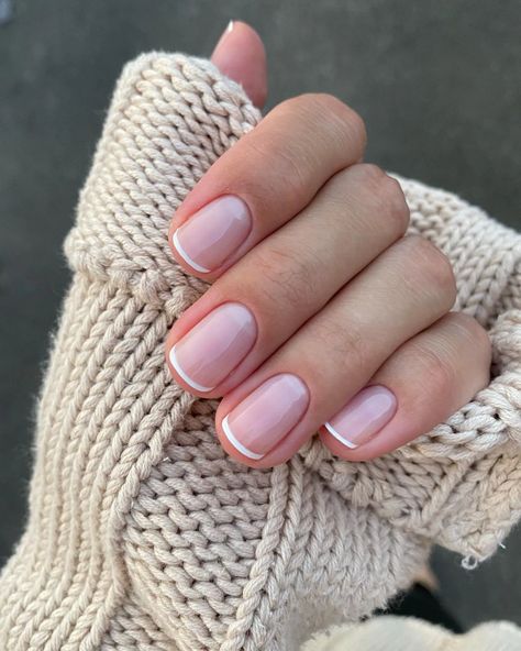 Square Oval Nails, Short Natural Nails, French Manicure Nails, Subtle Nails, Short Square Nails, Minimal Nails, Casual Nails, Her Nails, Round Nails