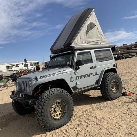 Overland Jeep Wrangler Jeep Wrangler Pickup Truck, Jeep Wrangler Camper, Jeep Tent, Overland Jeep, Jeep Usa, 2 Door Jeep, Two Door Jeep Wrangler, Jeep Camping, Jeep Cj7