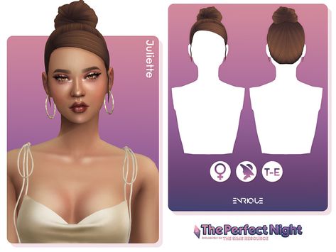 Juliette Hairstyle, Sims 4 Sleek Bun, Sims 4 Bun, Ariana Grande Hair, Cc Hair, Pelo Sims, Sims 5, Sims 4 Mm, Sims 4 Downloads