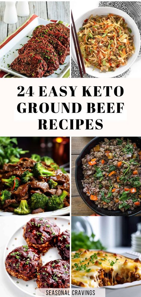 Once you taste these yummy keto ground beef recipes, you might stick to low-carb eating forever! They're easy, tasty, and totally keto-friendly! Crockpot Ground Beef Keto Recipes, Keto Meals Dinners Ground Beef, Ground Beef Recipe Low Carb, Keto Dishes With Ground Beef, Keto Ground Beef Stroganoff Recipes, Carb Free Ground Beef Recipes, Keto Friendly Ground Beef Recipes, Low Carb Beef Casserole Recipes, Keto Recipes Hamburger Ground Beef