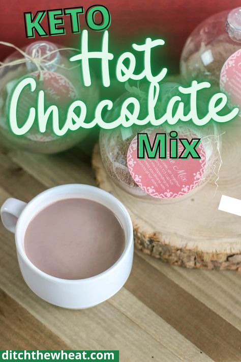 This keto hot chocolate mix recipe is not only sugar free and dairy free, but also incredibly easy to make. Plus, it makes a great keto Christmas gift for loved ones. https://rfr.bz/p9l2dlc Keto Hot Chocolate Mix Recipe, Sugar Free Hot Cocoa Mix Recipe, Keto Hot Chocolate, Sugar Free Hot Chocolate, Sugar Free Marshmallows, Hot Cocoa Mix Recipe, Gluten Free Holiday Recipes, Hot Chocolate Mix Recipe, Classic Hot Chocolate