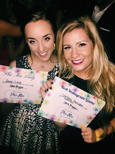 Senior Superlatives at Formal! Sorority Awards Ideas, Sorority Superlatives Ideas, Sorority Superlatives, Senior Superlatives Ideas, Superlatives Awards, Masquerade Formal, Senior Breakfast, Senior Superlatives, Formal Sorority