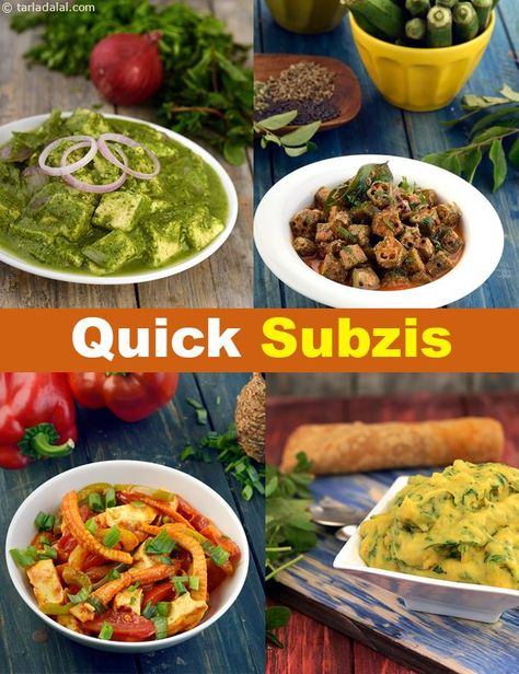 Quick Subzi Recipes, 250 Quick Indian Veg Subzi Recipes, Tarladalal.com | Page 1 of 19 Subzi Recipe, Indian Dinner Recipes, Veg Curry, Indian Dinner, Sanjeev Kapoor, Vegetarian Indian, Indian Cooking Recipes, Chutney Recipes, Indian Snack Recipes