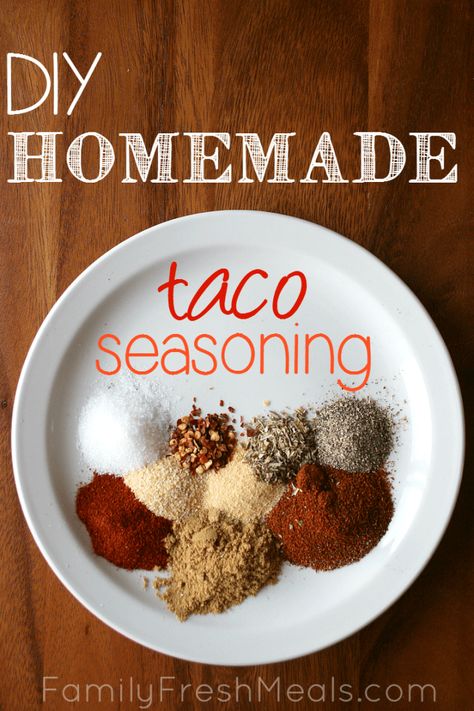 Diy Taco Seasoning, Taco Seasoning Recipe, Fresh Meals, Seasoning Recipe, Tandoori Masala, Family Fresh Meals, Homemade Spices, Homemade Seasonings, Homemade Tacos