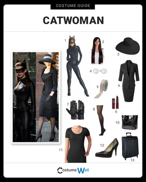 Diy Batwoman Costume For Women, Cat Woman Outfit, Teen Titans Outfits, Superhero Makeup, Black Widow Outfit, Batman Costume Diy, Rave Halloween, Superhero Halloween Costumes, Cat Suit