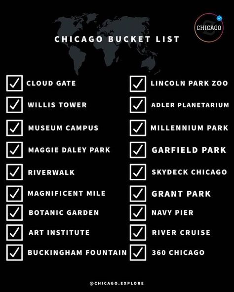 Skydeck Chicago, Chicago Bucket List, Buckingham Fountain, Chicago Trip, Chicago Riverwalk, Lincoln Park Zoo, Magnificent Mile, Millennium Park, Hotel Food