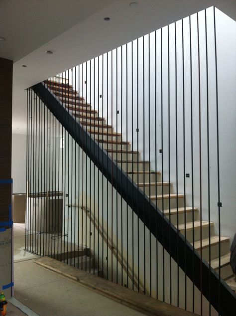 Industrial Staircase, درج السلم, Architecture Renovation, Wood Railing, Stairway Design, Stairs Design Modern, Stair Case, Home Stairs Design, Staircase Railings