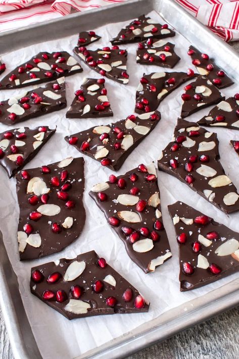 Chocolate Pomegranate Bark Pomegranate Chocolate Bark, Desert Platter, Pomegranate Bark, Dark Chocolate Pomegranate, Pomegranate Chocolate, Pomegranate Dessert, Chocolate Pomegranate, Holiday Desert, Dark Chocolate Bark