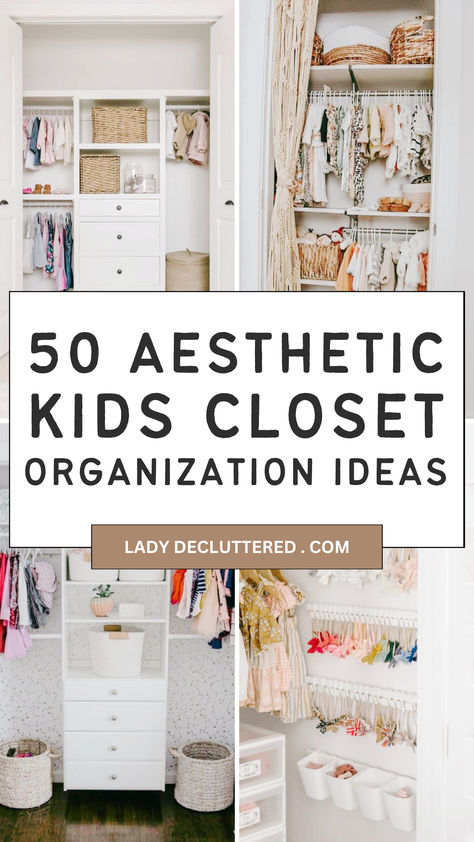 Organized kids closets. Small Kids Closet Storage, Toddler Closet Toys, Kids Closet Shelving Ideas, Organizing Kids Shoes In Closet, Girls Bedroom Closet Ideas, Children’s Room Closet, Kids Custom Closet, Open Closet Ideas Kids, Child Closet Organization