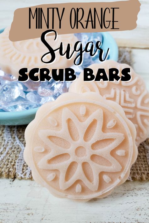 Body Scrub Bars Diy, Handmade Sugar Scrub, Sugar Scrub Bars Diy, Scrub Bars Diy, Diy Sugar Scrub Bars, Exfoliating Scrub Diy, Orange Sugar Scrub, Sugar Scrub Bars, Scrub Bars