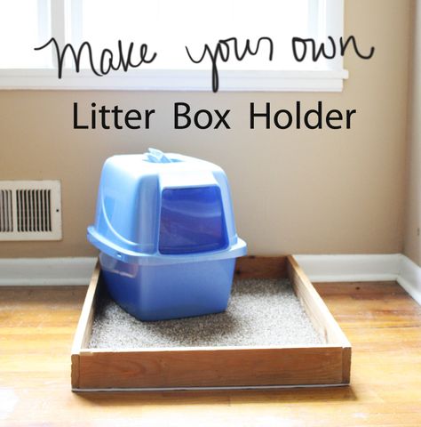 Make your own Litter Box Holder! Easy and WONDERFUL! This works like a charm! Kitten Room, Cat Closet, Benny And Joon, Pets Stuff, Katt Grejer, Chat Diy, Diy Tutu, Pet Projects, 2 Cats