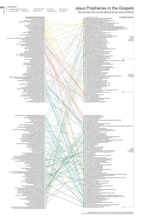 Click to enlarge this infographic depicting Jesus’ prophecies in the Gospels Jesus In The Old Testament, Jesus Infographic, Bible Infographics, Bible Explained, Bible Prophecies Fulfilled, Yes And Amen, Bible Study Methods, Bible Study Guide, Study Scripture