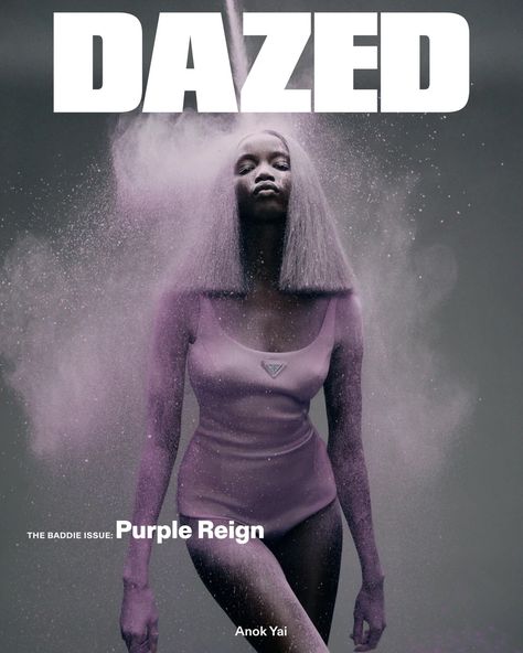 For the third cover of the Baddie issue, fashion director Imruh Asha, photographer Carlijn Jacobs and supermodel Anok Yai come to play, in a story drenched in dreamy colour Kim Makeup, The Stranger Movie, Dazed Magazine, Brand Stylist, Cool Magazine, Famous Models, Purple Reign, Best Model, Magazine Photography