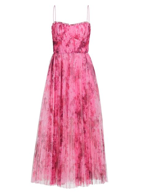 Shop ML Monique Lhuillier Printed Tulle Maxi Dress | Saks Fifth Avenue Tulle Long Dress, Tulle Maxi Dress, Normal Clothes, Grad Dresses, Gala Dresses, Monique Lhuillier, Pink Maxi Dress, Fashion Girl, Printed Maxi