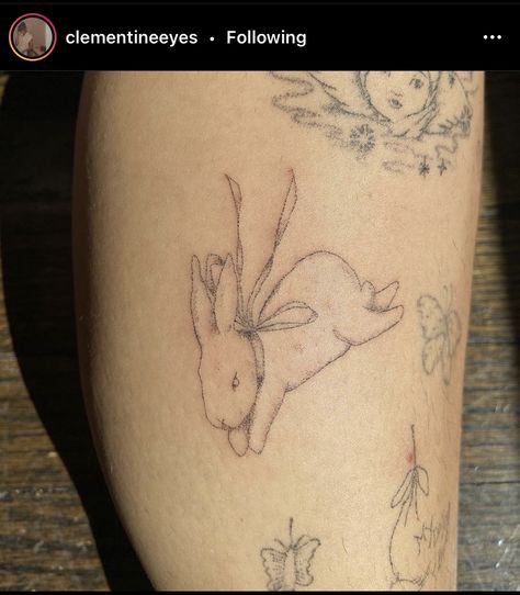 The Moon Tattoo, Bunny Tattoo, Funky Tattoos, Bunny Tattoos, 3 Tattoo, Tattoo Flash Sheet, Hand Poke, Heaven Sent, On The Moon