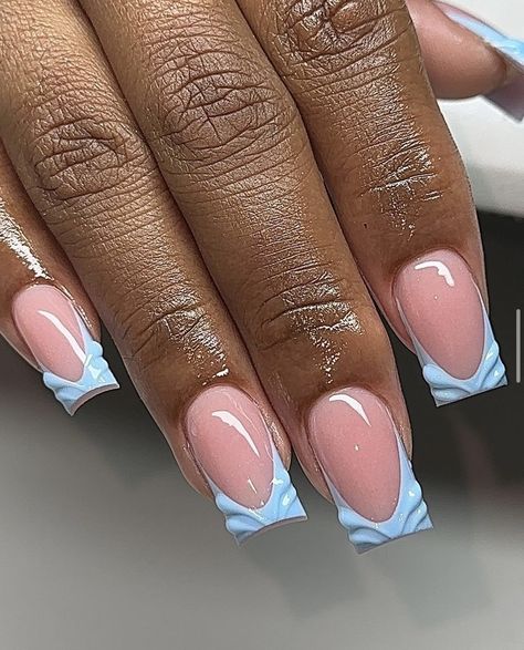 Texture Nails, Blue Summer Nails, Pink Toe Nails, Acrylic Toe Nails, French Tip Nail Designs, Drip Nails, French Tip Acrylic Nails, Work Nails, Glow Nails