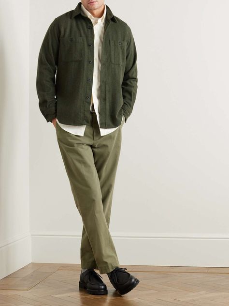 Green Corduroy Jacket Outfit Men, Mens Short Sleeve Button Up Outfit, Earth Tone Outfits Men, Warm Tone Outfits, Earth Tone Outfits, Green Jacket Outfit, Company Uniform, Southern Outfits, Dad Fashion