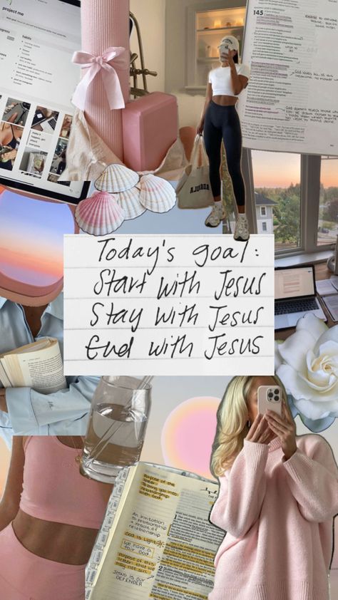 #collage #christian #thatgirl #visionboard #christianlifestyle #christiangirl #aesthetic Christian Vision Board, Christian Quotes God, Christian Girl, Vision Board Inspiration, Bible Motivation, Christian Bible Quotes, Christian Motivation, Jesus Is Life, Prayer Board